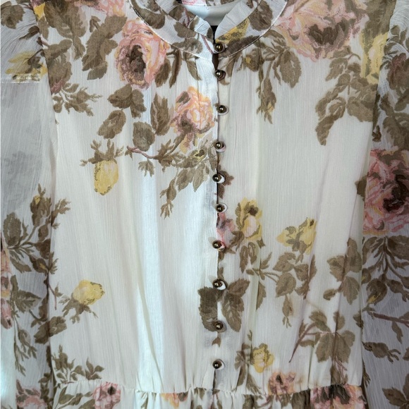 1. State Floral Tiered Maxi Dress with Long Sleeves,
 Size Xs - Picture 4 of 7
